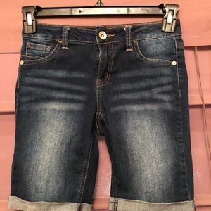 Justice Denim Bermuda Shorts Girl Youth 12 Regular